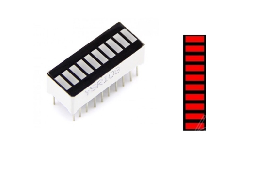 LED Bar Graph Display Red 10 Segment Ultra Bright 2510BS
