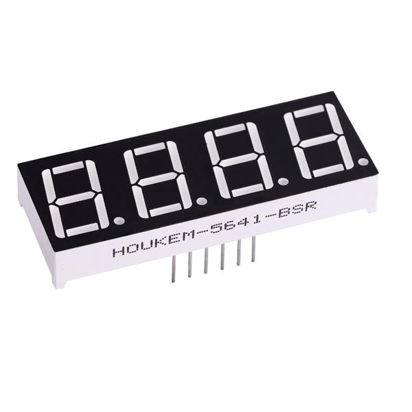 4-Digit 7-Segment Red Colour 0.56 inch Common Cathode