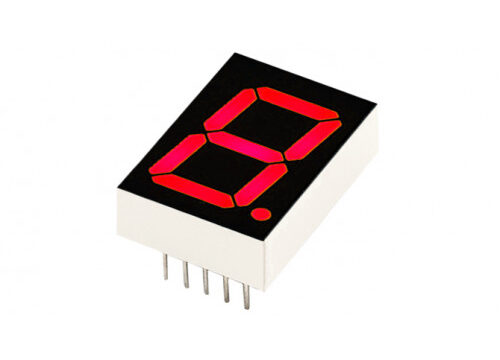 1-Digit 7-Segment Red Color 1.2 inch(28.8 x 40.8mm) Common Anode