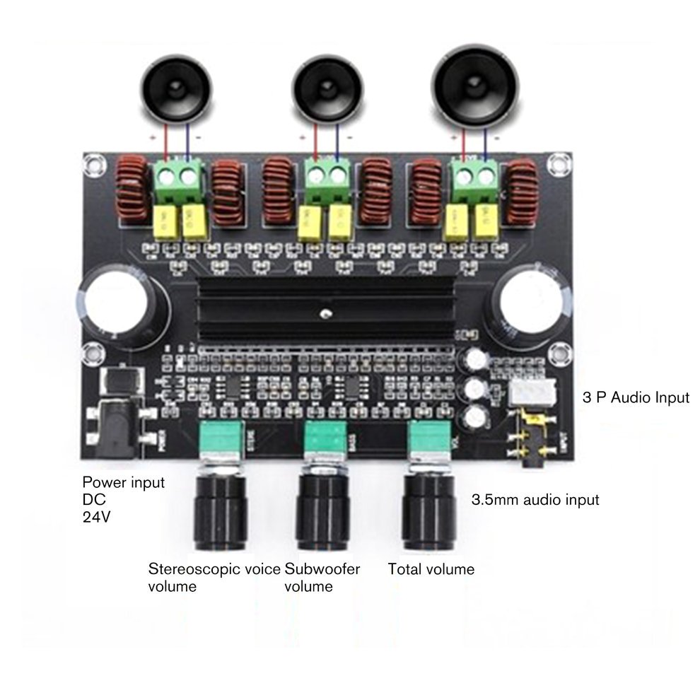 M573 TPA3116 D2 80Wx2+100W 2.1 Channel Digital Power Amplifier Bass Subwoofer with NE5532 Preamplifier - Image 2
