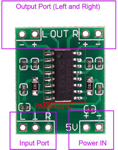 PAM8403 3W Stereo Audio Amplifier Board without Volume Controller - Image 2