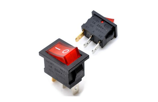 KCD1 3pin Rocker switch with Red LED