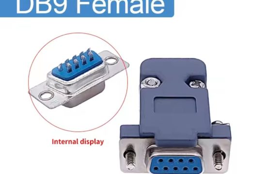 DB9-Female serial adapter 2 rows silver + Plastic Shell Cover